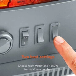 1.85KW Jesmond Log Effect Fire Stove Grey -Diy 1 85kw jesmond log effect fire stove grey5056462307602 03c MP