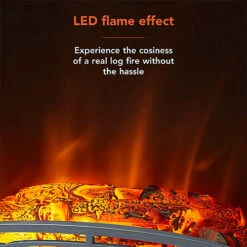 1.85KW Jesmond Log Effect Fire Stove Grey -Diy 1 85kw jesmond log effect fire stove grey5056462307602 04c MP