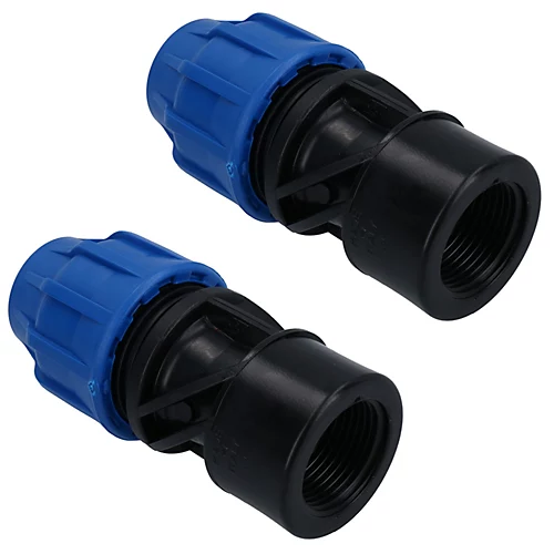25mm X 1" MDPE Female Adapter Compression Coupling Fitting Water Pipe 2pk 1 25mm X 1" MDPE Female Adapter Compression Coupling Fitting Water Pipe 2pk