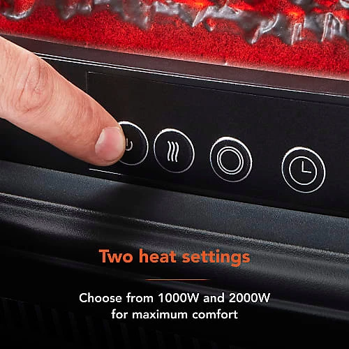 2KW Gillingham Log Effect Fire Stove With 8 Hour Timer Black 3 2KW Gillingham Log Effect Fire Stove With 8 Hour Timer Black - Image 3