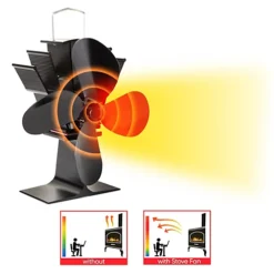 4 Blade Stove Fan Heat For Wood Log Burner -Diy 4 blade stove fan heat for wood log burner5056368039294 03c MP