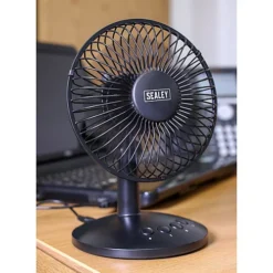 6 Inch Oscillating USB Desk Fan - 3 Speed Settings - Personal Desktop Cooler -Diy 6 inch oscillating usb desk fan 3 speed settings personal desktop cooler5056581917959 03c MP