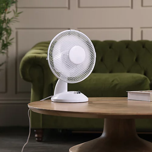 9" Oscillating Desk Fan 2 Speed Tabletop Electric Office Pedestal Cooling Air 2 9" Oscillating Desk Fan 2 Speed Tabletop Electric Office Pedestal Cooling Air - Image 2