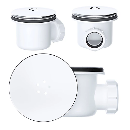 90mm Chrome Hi-Flo Fast Flow Shower Tray Waste Trap With Removable Cover 1 90mm Chrome Hi-Flo Fast Flow Shower Tray Waste Trap With Removable Cover