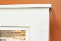 Acantha Amalfi White Marble Stove Fireplace With Downlights, 48 Inch -Diy acantha amalfi white marble stove fireplace with downlights 48 inch5056126241846 04c MP