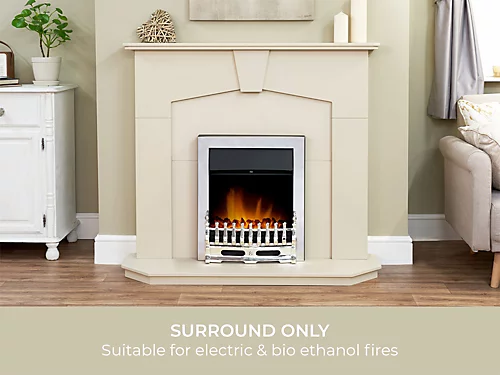 Adam Abbey Fireplace In Stone Effect, 48 Inch 4 Adam Abbey Fireplace In Stone Effect, 48 Inch - Image 4