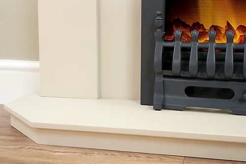 Adam Abbey Fireplace In Stone Effect With Blenheim Electric Fire In Black, 48 Inch 4 Adam Abbey Fireplace In Stone Effect With Blenheim Electric Fire In Black, 48 Inch - Image 4