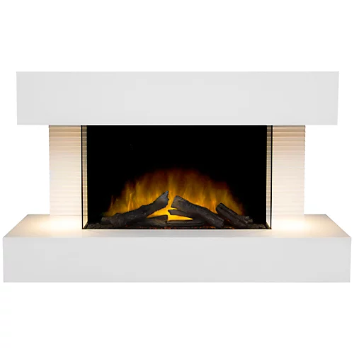 Adam Altair Wall Mounted Electric Fire Suite With Downlights & Remote Control In Pure White 1 Adam Altair Wall Mounted Electric Fire Suite With Downlights & Remote Control In Pure White