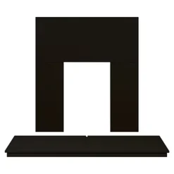 Αδάμ Adam Black Wooden Back Panel & Hearth, 48 Inch