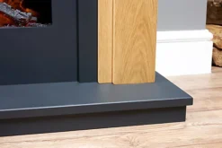 Adam Brentwood Electric Fireplace Suite In Oak & Charcoal Grey, 43 Inch -Diy adam brentwood electric fireplace suite in oak charcoal grey 43 inch5056126234275 04c MP
