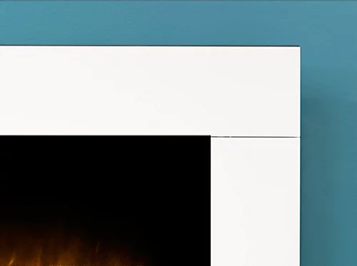 Adam Carina Electric Wall Mounted Fire With Logs & Remote Control In Pure White, 32 Inch 3 Adam Carina Electric Wall Mounted Fire With Logs & Remote Control In Pure White, 32 Inch - Image 3