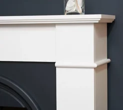 Adam Chesterfield Electric Fireplace Suite In White & Charcoal Grey, 44 Inch -Diy adam chesterfield electric fireplace suite in white charcoal grey 44 inch5056126238396 03c MP