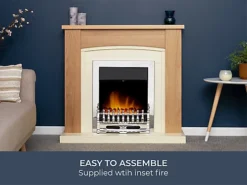 Adam Chilton Fireplace In Oak & Cream With Blenheim Electric Fire In Chrome, 39 Inch 7 Adam Chilton Fireplace In Oak & Cream With Blenheim Electric Fire In Chrome, 39 Inch -Diy adam chilton fireplace in oak cream with blenheim electric fire in chrome 39 inch5021548006847 04c MP