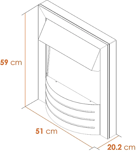 Adam Comet Electric Fire In Brushed Steel 4 Adam Comet Electric Fire In Brushed Steel - Image 4
