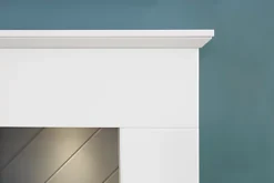 Adam Corinth Stove Fireplace In Pure White & Grey With Downlights & Bergen Electric Stove In Charcoal Grey, 48 Inch -Diy adam corinth stove fireplace in pure white grey with downlights bergen electric stove in charcoal grey 48 inch5056126243604 03c MP