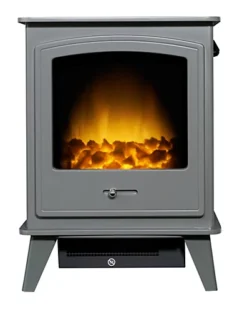 Adam Dorset Electric Stove In Grey