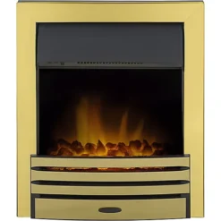 Adam Eclipse Electric Fire In Brass
