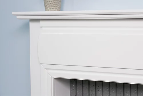 Adam Florence Stove Fireplace In Pure White With Woodhouse Electric Stove In Grey, 48 Inch 3 Adam Florence Stove Fireplace In Pure White With Woodhouse Electric Stove In Grey, 48 Inch - Image 3