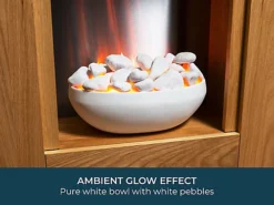 Adam Monet Fireplace Suite In Oak With Electric Fire, 23 Inch -Diy adam monet fireplace suite in oak with electric fire 23 inch5060180215613 03c MP