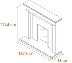 Adam Siena Stove Fireplace In Pure White With Woodhouse Electric Stove In Grey, 48 Inch -Diy adam siena stove fireplace in pure white with woodhouse electric stove in grey 48 inch5056126233339 04c MP