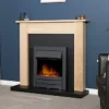 Adam Southwold Fireplace In Oak & Black With Colorado Electric Fire In Black, 43 Inch