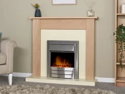 Adam Southwold Fireplace In Oak & Cream, 43 Inch
