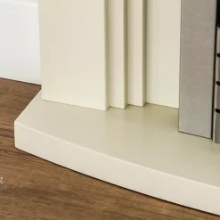 Adam Truro Fireplace In Cream With Helios Electric Fire In Brushed Steel, 41 Inch -Diy adam truro fireplace in cream with helios electric fire in brushed steel 41 inch5060180210328 03c MP