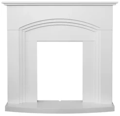 Adam Truro Fireplace In Pure White, 41 Inch