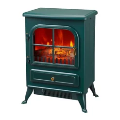 Akershus Classic 1.85W Matt Green FC Stone Effect Electric Stove