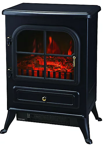 Akershus Traditional 1.85kW Cast Iron Effect Electric Stove 2 Akershus Traditional 1.85kW Cast Iron Effect Electric Stove - Image 2
