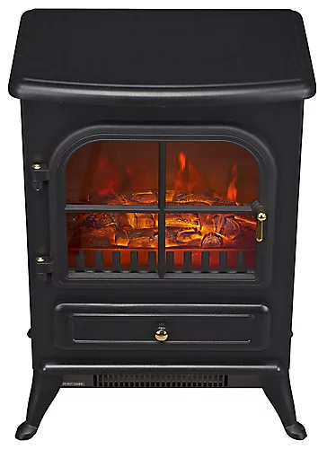 Akershus Traditional 1.85kW Cast Iron Effect Electric Stove 3 Akershus Traditional 1.85kW Cast Iron Effect Electric Stove - Image 3