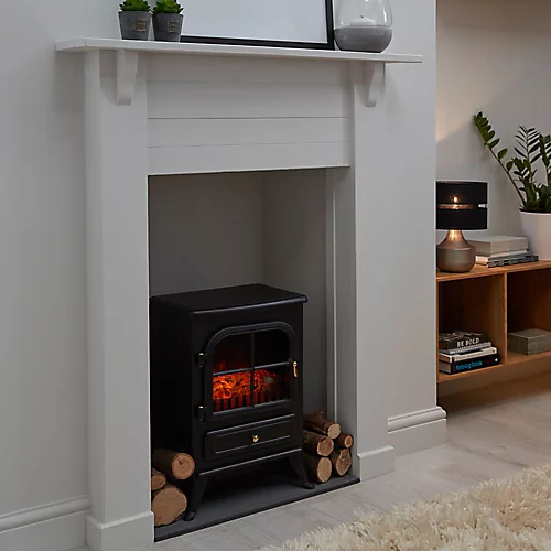 Akershus Traditional 1.85kW Cast Iron Effect Electric Stove 4 Akershus Traditional 1.85kW Cast Iron Effect Electric Stove - Image 4