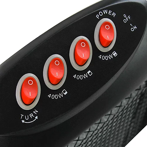 AMOS Halogen Heater Oscillation Function With 3 Heat Settings 400W - 1200W 2 AMOS Halogen Heater Oscillation Function With 3 Heat Settings 400W - 1200W - Image 2