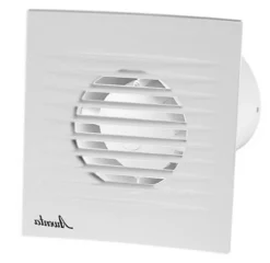 Awenta 100mm Humidity Sensor RIFF Extractor Fan White ABS Front Panel Wall Ceiling Ventilation