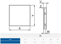 Awenta 100mm Standard Extractor Fan Matte Black Glass Front Panel TRAX Wall Ceiling Ventilation -Diy awenta 100mm standard extractor fan matte black glass front panel trax wall ceiling ventilation5060698180687 03c MP
