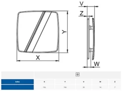 Awenta 100mm Standard LINEA Extractor Fan Ecru ABS Front Panel Wall Ceiling Ventilation -Diy awenta 100mm standard linea extractor fan ecru abs front panel wall ceiling ventilation5060698181134 04c MP