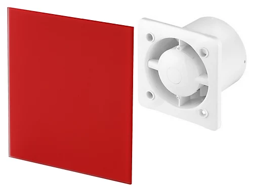 Awenta 100mm Timer Extractor Fan Matte Red Glass Front Panel TRAX Wall Ceiling Ventilation 4 Awenta 100mm Timer Extractor Fan Matte Red Glass Front Panel TRAX Wall Ceiling Ventilation - Image 4