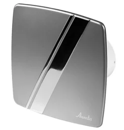 Awenta 100mm Timer LINEA Extractor Fan Satin ABS Front Panel Wall Ceiling Ventilation