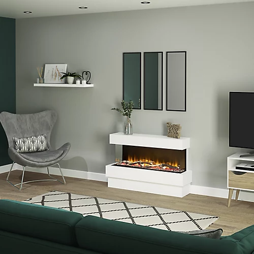 Be Modern Ashgrove White Electric Fire Suite 3 Be Modern Ashgrove White Electric Fire Suite - Image 3