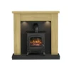 Be Modern Attley Black Oak Effect Electric Stove Suite