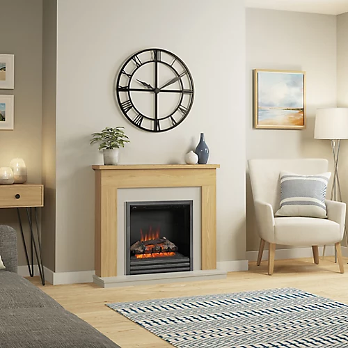 Be Modern Blakemere Stone Oak Effect Electric Fire Suite 3 Be Modern Blakemere Stone Oak Effect Electric Fire Suite - Image 3