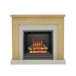 Be Modern Blakemere Stone Oak Effect Electric Fire Suite