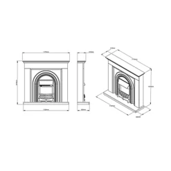 Be Modern Colville White & Black Ivory Effect Electric Fire Suite -Diy be modern colville white black ivory effect electric fire suite5030478715347 01t bq