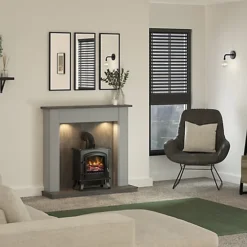 Be Modern Emmbrook Grey Electric Fire Suite -Diy be modern emmbrook grey electric fire suite5030478717235 01i bq
