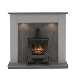 Be Modern Emmbrook Grey Electric Fire Suite