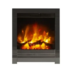 Be Modern Kempton Modern 2kW Polished Black Nickel Effect Electric Fire