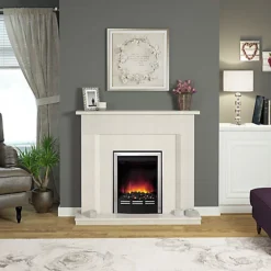 Be Modern Mariano Manila Micro Marble Chrome Effect Electric Fire Suite -Diy be modern mariano manila micro marble chrome effect electric fire suite5030478691993 01i BQ