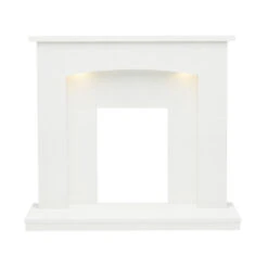 Be Modern Midland White Fire Surround Set With Lights Included