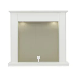 Be Modern Templeton White Fire Surround Set With Lights Included