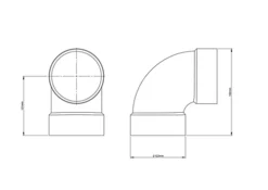 Be Modern Vertical Black Flue Pipe (L)195mm (Dia)122mm -Diy be modern vertical black flue pipe l 195mm dia 122mm5030478715514 01t